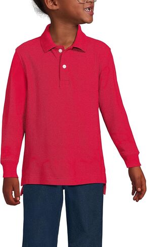 LANDS 'END AND SCHOOL ARLY KIDS Long Sleeve Mesh Polo Shirt in Kuwait