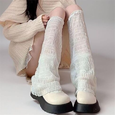 Sup-Coente Alt Long Leg Warmers for Women Y2k Goth Kawaii Cute Scene 80s Grunge in Saudi Arabia