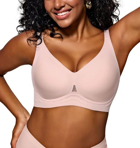 Comfortable Wireless Everyday Bras for Women Seamless Full Coverage T-Shirt Bra Breathable Support Brassiere in Saudi Arabia