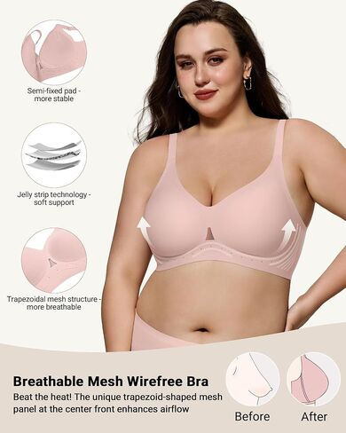 Comfortable Wireless Everyday Bras for Women Seamless Full Coverage T-Shirt Bra Breathable Support Brassiere in Saudi Arabia