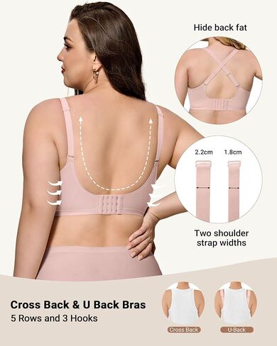 Comfortable Wireless Everyday Bras for Women Seamless Full Coverage T-Shirt Bra Breathable Support Brassiere in Saudi Arabia