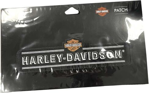 Harley-Davidson 8 in. أبعاد مطرزة H-D شعار Sew-on Patch-Black in Kuwait