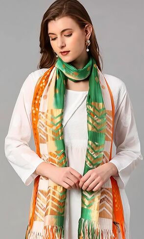 العلم الهندي دوباتا | Tiranga-Tri Color DuPattas | الطول:- 2.25 متر والعرض:- 36 بوصة in Saudi Arabia