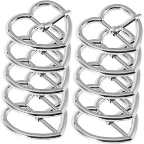 SAMIGLE 10pcs مشبك الخصر الزخرفي على شكل قلب من السهل إرفاق مشبك قلب سبيكة متينة للأحزمة تصميم أنيقة لمختلف المناسبات وأنماط خزانة الملابس in Saudi Arabia