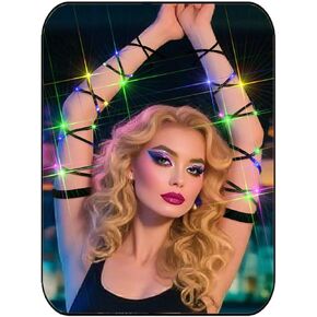 Arm Wraps Rave Cyberpunk Light Up Hand Straps Neon EDC Outfit Festival Accessories for Women in Kuwait