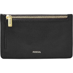 محفظة نسائية من Fossil Logan LiteHide™ مصنوعة من الجلد بتقنية RFID مع سحاب حول حافظة البطاقات، باللون البرتقالي (الموديل: SL10045763) in Saudi Arabia