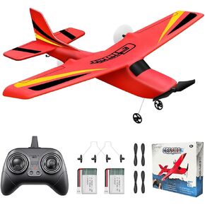 HAWK'S WORK طائرة RC ذات 4 قنوات، طائرة تحكم عن بعد سيسنا جاهزة للطيران، محرك بدون فرش، مثبت جيروسكوبي 6 محاور، 3 أوضاع طيران، تدريب سهل للمبتدئين والأطفال in Kuwait