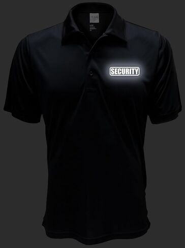 Conspiracy Tee Security Polo with Reflective Design front and back, Performance Polo w/Moisture Wicking Technology in Saudi Arabia