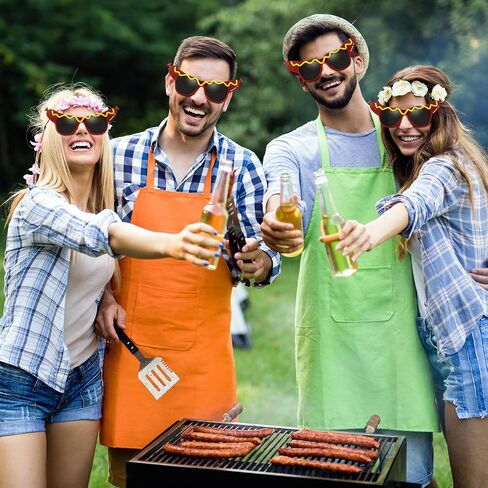 Kingdder 6 Pack Hot Dog Glasses Funny Goidty Goalty Goalty ، نظارات زخرفية لحفلات Hot Dog ، وحفلات الأزياء ، وأحداث عيد الميلاد والصيف Luau ، الهالوين (البالغ حجم واحد) in Saudi Arabia