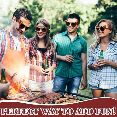 Kingdder 6 Pack Hot Dog Glasses Funny Goidty Goalty Goalty ، نظارات زخرفية لحفلات Hot Dog ، وحفلات الأزياء ، وأحداث عيد الميلاد والصيف Luau ، الهالوين (البالغ حجم واحد) in Saudi Arabia