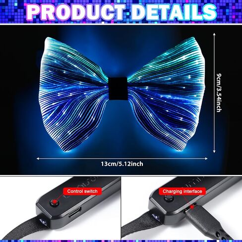 TILL TILE TIX LED LED الألياف البصرية البوتي 7 ألوان و 5 أوضاع - ديسكو ، هذيان ، إكسسوارات حفلة EDM للرجال والنساء in Saudi Arabia