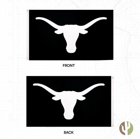 Desert Cactus University of Texas Flag Longhorns UT Austin Flags Banners 100% Polyester Indoor Outdoor 3x5 (Style 2) in Saudi Arabia