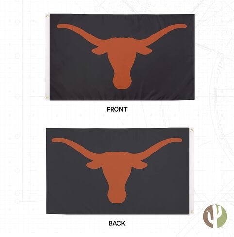Desert Cactus University of Texas Flag Longhorns UT Austin Flags Banners 100% Polyester Indoor Outdoor 3x5 (Style 2) in Saudi Arabia