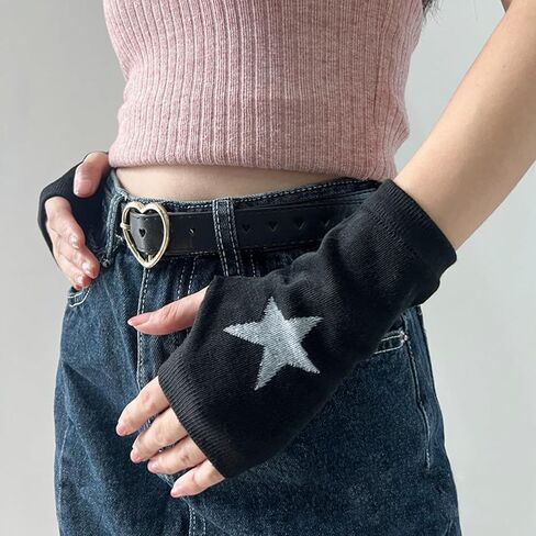 2000s Girl Arm Sleeves For Theme Party Subcultures Knitting Arm Gloves NightClub Mittens JKStyle Girl Arm in Saudi Arabia