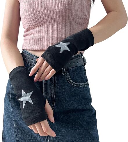 2000s Girl Arm Sleeves For Theme Party Subcultures Knitting Arm Gloves NightClub Mittens JKStyle Girl Arm in Saudi Arabia