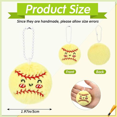 Simgoing 30 Pcs Soccer Keychain Gift Bulk Mini Plush Ball Prizes Funny Sports Players Team Party Favors Gifts for Group in Saudi Arabia