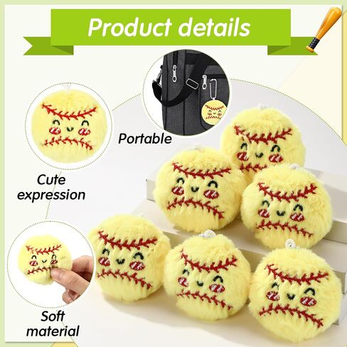 Simgoing 30 Pcs Soccer Keychain Gift Bulk Mini Plush Ball Prizes Funny Sports Players Team Party Favors Gifts for Group in Saudi Arabia