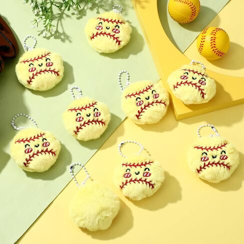Simgoing 30 Pcs Soccer Keychain Gift Bulk Mini Plush Ball Prizes Funny Sports Players Team Party Favors Gifts for Group in Saudi Arabia