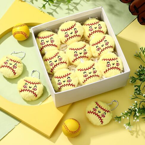 Simgoing 30 Pcs Soccer Keychain Gift Bulk Mini Plush Ball Prizes Funny Sports Players Team Party Favors Gifts for Group in Saudi Arabia