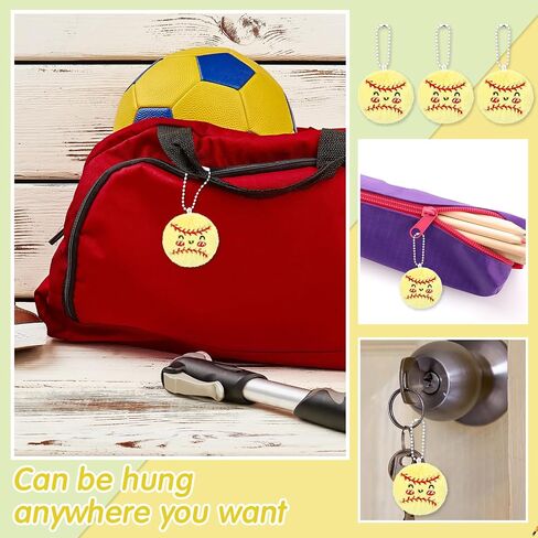 Simgoing 30 Pcs Soccer Keychain Gift Bulk Mini Plush Ball Prizes Funny Sports Players Team Party Favors Gifts for Group in Saudi Arabia