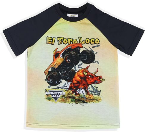 Intimo Monster Jam Boys 'El Toro Loco Crazy Bull Truck 2 قطعة مجموعة صالة نوم قصيرة الأكمام شورت بيجاما in Saudi Arabia