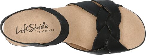 LifeStride Womens Zuri Ankle Strap Sandals Black 7.5 W in Saudi Arabia