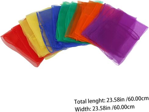 Nolitoy 20pcs الأداء الأوشحة لأوشاد الألوان الصلبة لحفلات رياض الأطفال الرقص الأحداث ملحقات الأزياء متعددة الاستخدامات in Saudi Arabia