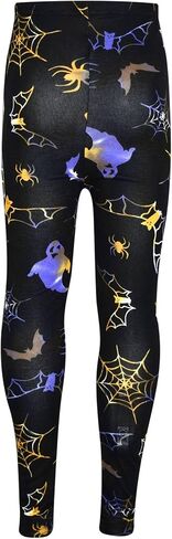 Girls Halloween Legging Spider Web Skull Print Leggings Fancy Costume 3-13 Years in Kuwait