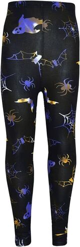 Girls Halloween Legging Spider Web Skull Print Leggings Fancy Costume 3-13 Years in Kuwait