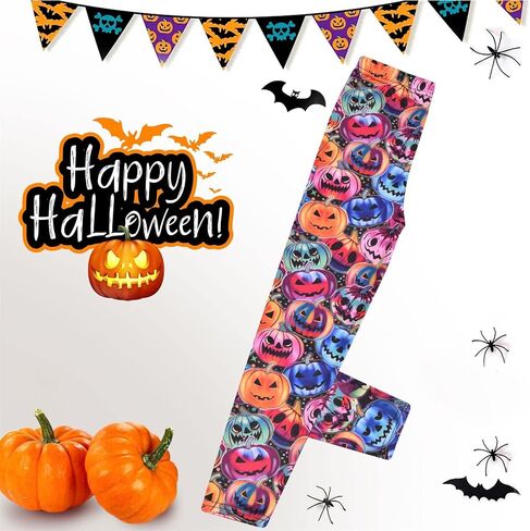 Girls Halloween Legging Spider Web Skull Print Leggings Fancy Costume 3-13 Years in Kuwait