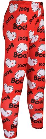 Girls Halloween Legging Spider Web Skull Print Leggings Fancy Costume 3-13 Years in Kuwait