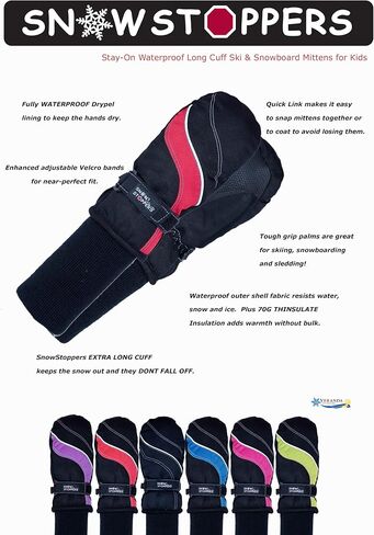 Snowstoppers Kid's Kid's Haorproof Ski & Snowboard Winter Mittens in Kuwait