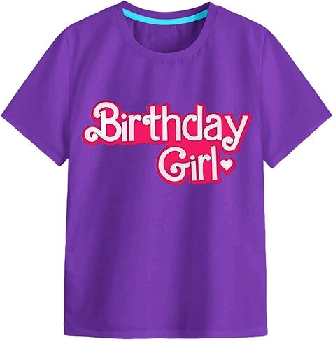 Girls' Birthday Short Set Kids t-shirt Comfortable Summer Party top tee for Girls Clothing Sets 3-8 Years in Saudi Arabia