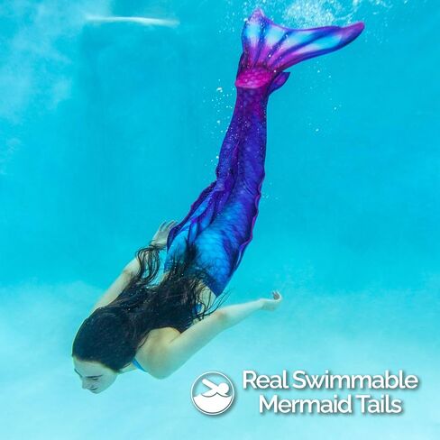 ذيل الزعنفة Atlantis Mermaid للسباحة مع نصائح معززة و monofin - أحجام البالغين والمراهقين in Kuwait