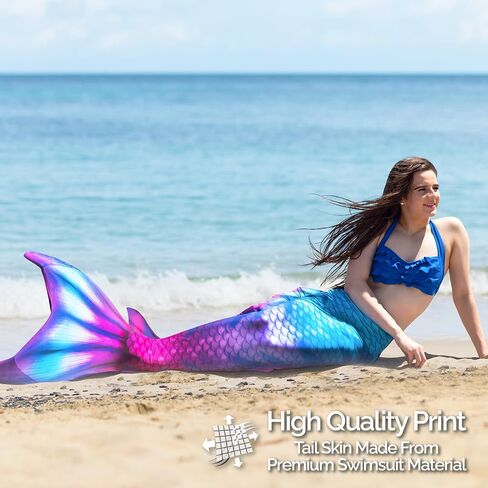 ذيل الزعنفة Atlantis Mermaid للسباحة مع نصائح معززة و monofin - أحجام البالغين والمراهقين in Kuwait