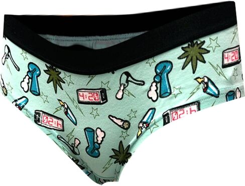 Womens High Times Blue Ganja Weed Hipster Panty in Saudi Arabia