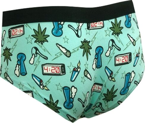 Womens High Times Blue Ganja Weed Hipster Panty in Saudi Arabia