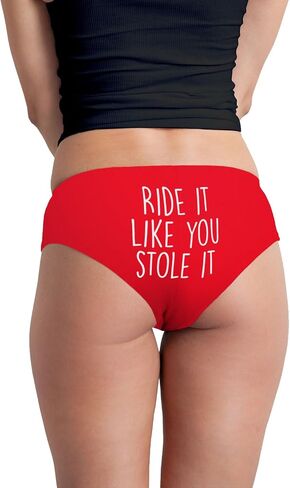Ride It Like You Stole It Funny Women's Boyshort Underwear Panties in Saudi Arabia