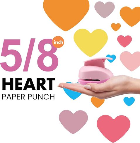 2 Inch Heart Punch, Heart Shaped Hole Punch for Weddings, Scrapbooking, Card Making, Junk Journaling and Homemade Confetti in Kuwait