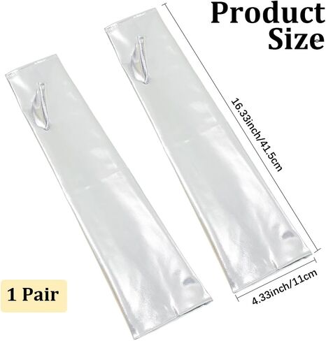Shiny Metallic PU Leather Fingerless Gloves Silver Long Half Palm Rock Stage Gloves Stretchy Gothic Punk Dress Up Arm Warmer Arm Sleeves for Women Girls Halloween Costume Party Cosplay in Saudi Arabia