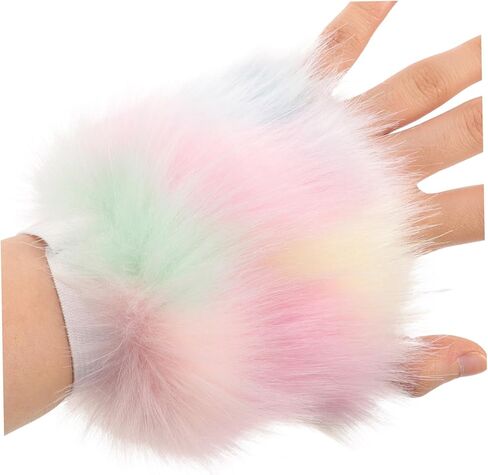 1PAIR FORRY CUFFS DRARETERS للنساء الأصفاد الرقيقة وتصميم الفراء الأنيق الفراء للفساتين والسترات الصوفية الشتوية الأنيقة in Kuwait
