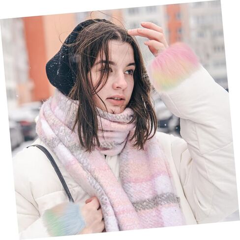1PAIR FORRY CUFFS DRARETERS للنساء الأصفاد الرقيقة وتصميم الفراء الأنيق الفراء للفساتين والسترات الصوفية الشتوية الأنيقة in Kuwait