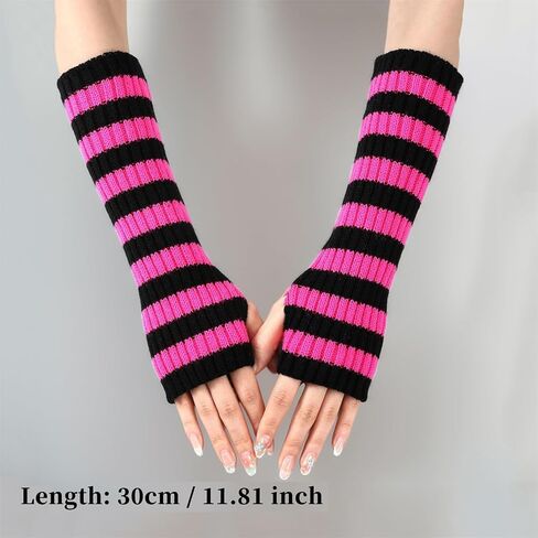 Goth Arm Warmers Y2k Women Rave Cute Fashion Punk Japanese Winter Grunge in Saudi Arabia