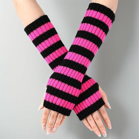 Goth Arm Warmers Y2k Women Rave Cute Fashion Punk Japanese Winter Grunge in Saudi Arabia