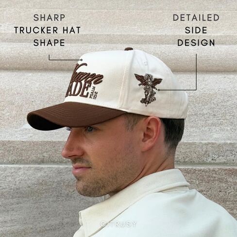 Vintage Faith & Forever Trucker Hat | Men & Women | Christian Cross Jesus Hats | Bachelorette Bride Hat | Cotton | Snapback in Kuwait