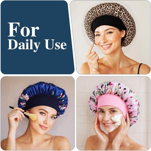 12pcs Large Satin Bonnets for Sleeping, Silky Hair Bonnet for Black Women Braid Curly Hair in Saudi Arabia