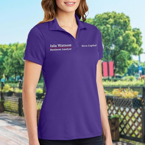Custom Embroidered Polo Shirts for Women Personalized Embroidery Add Your Text Name in Kuwait