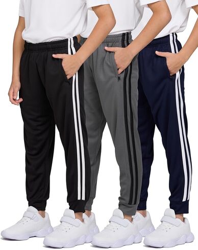Pure Champ 3 Pack Boys Poys Spectpants Mesh Lightweight Kids Withing with Zipper Mobicets Active Quick-Dry Boys Sister 4-20 in Kuwait