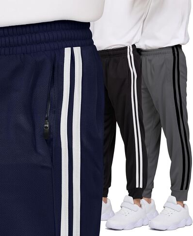 Pure Champ 3 Pack Boys Poys Spectpants Mesh Lightweight Kids Withing with Zipper Mobicets Active Quick-Dry Boys Sister 4-20 in Kuwait