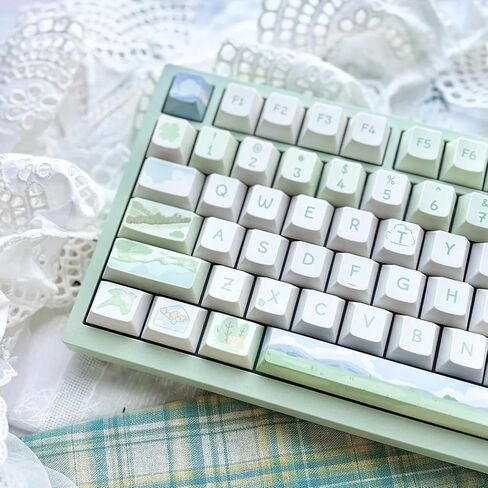 PBT Pink Keycaps Set Cherry Profile Dopamine Keycaps Custom Dye-Sublimation Keyboard Keycaps for 60% 65% 70% 75% 100% Cherry Gateron MX Switches Mechanical Keyboard in Saudi Arabia